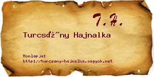 Turcsány Hajnalka névjegykártya